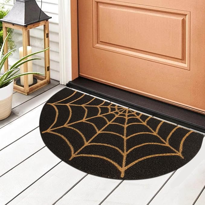 Spider Web Dark Coir Doormat