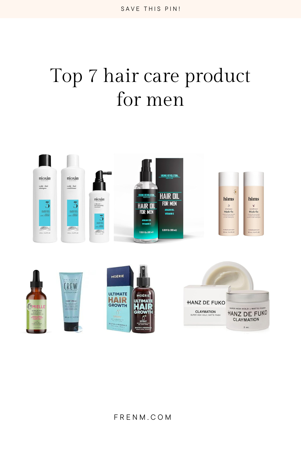 Top 7 hair care product for men